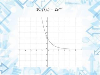 10. 𝑓 𝑥 = 2𝑒−𝑥
 