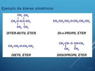 ÍNDICE
Ejemplo de éteres simétricos
 