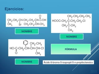 ÍNDICE
Ejercicios:
FÓRMULA
NOMBRE
NOMBRE
NOMBRE
 