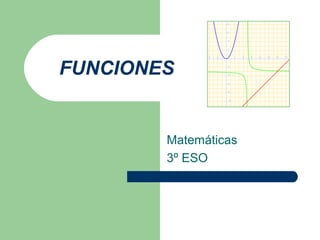FUNCIONES
Matemáticas
3º ESO
 