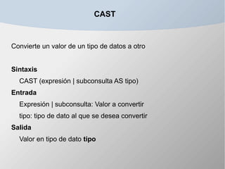 Funciones Útiles Oracle/SQL | ODP