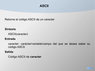 Funciones Útiles Oracle/SQL | ODP