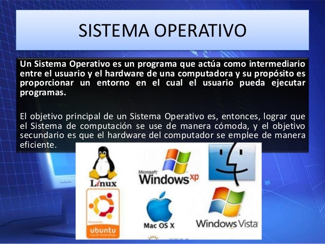 Resultado de imagen para proposito de un sistema operativo