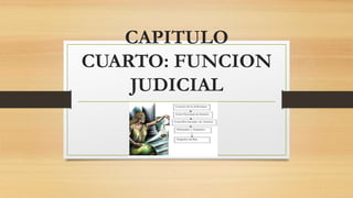CAPITULO
CUARTO: FUNCION
JUDICIAL
 
