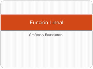 Graficos y Ecuaciones Función Lineal 