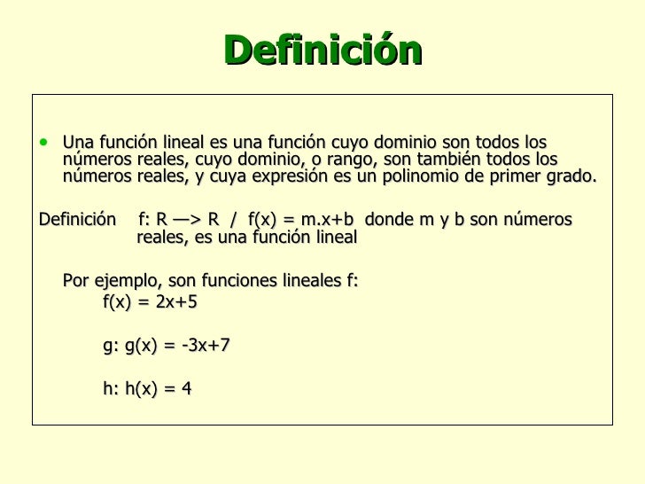 Funcion lineal diapositivas