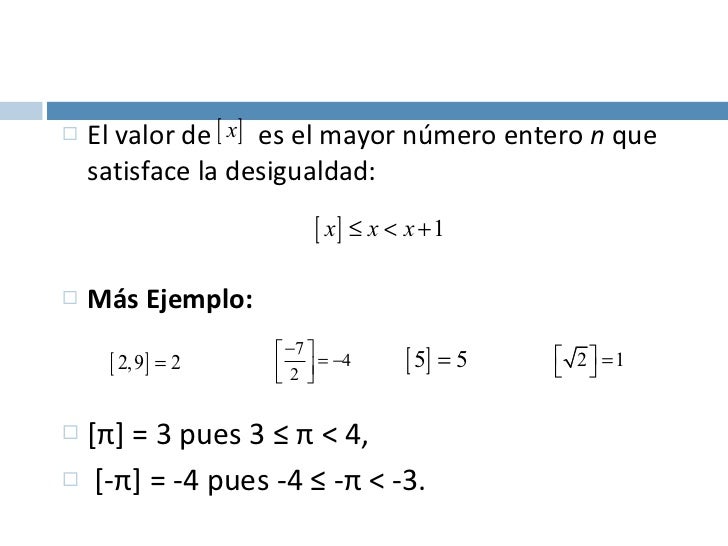 Valor De La Parte Entera De 0.764