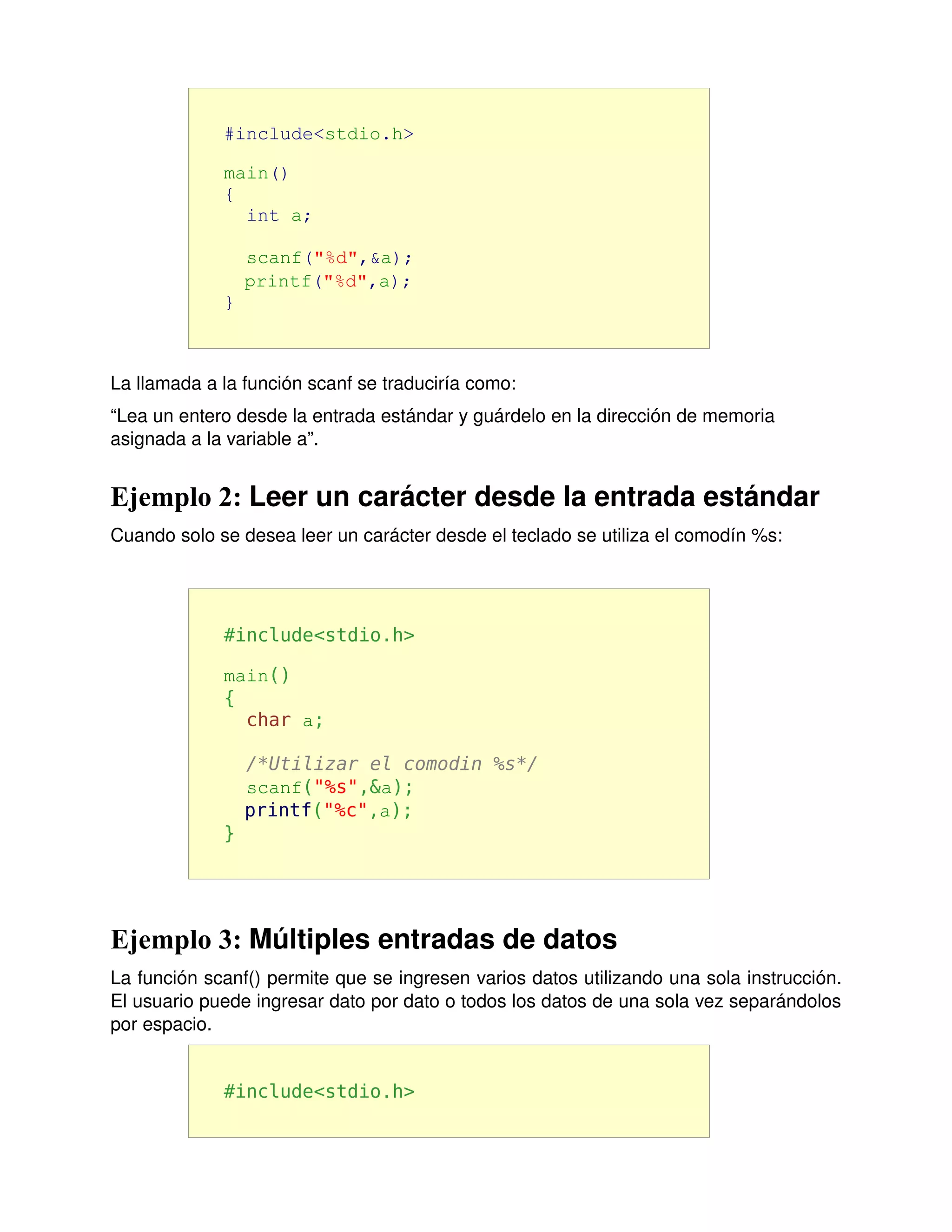 Funcion scanf | PDF
