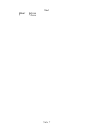 Hoja9
Página 9
ESCALA CURSOS
P Prebasica
 