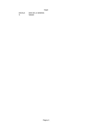 Hoja3
Página 3
ESCALA DIAS DE LA SEMANA
S Sabado
 
