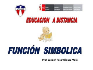 EDUCACION   A DISTANCIA FUNCIÓN  SIMBOLICA Prof. Carmen Rosa Vásquez Mora 