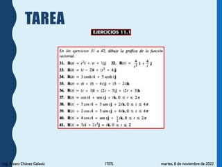 Ing. Álvaro Chávez Galavíz ITSTL martes, 8 de noviembre de 2022
TAREA
 