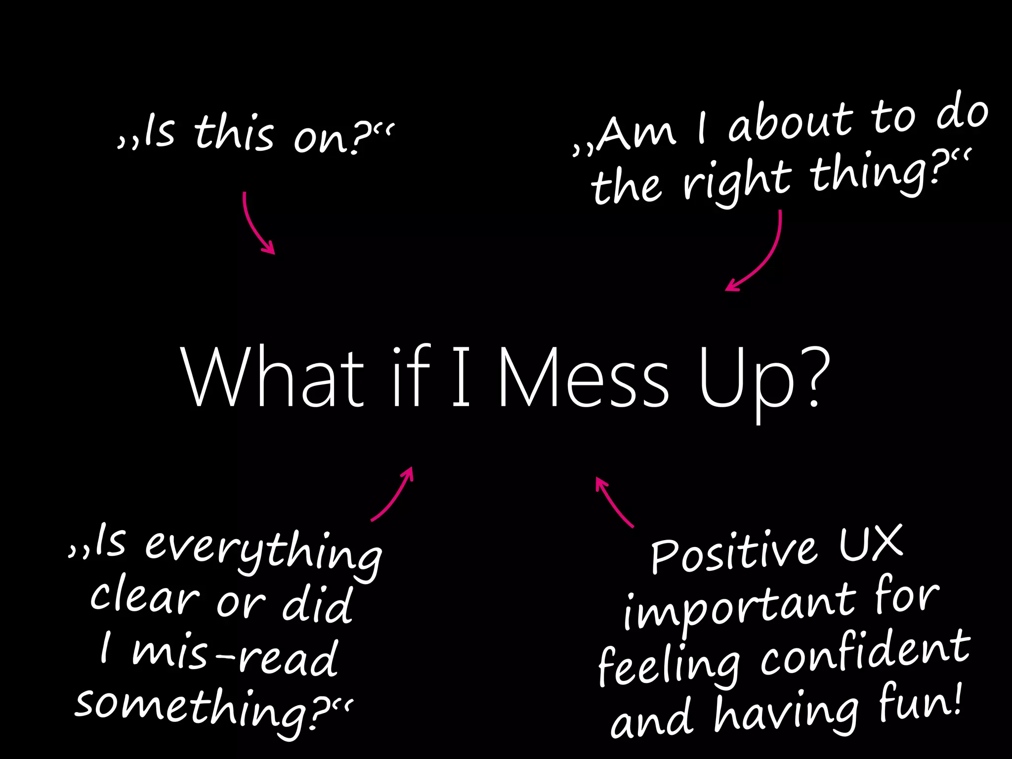 What if I Mess Up?
 