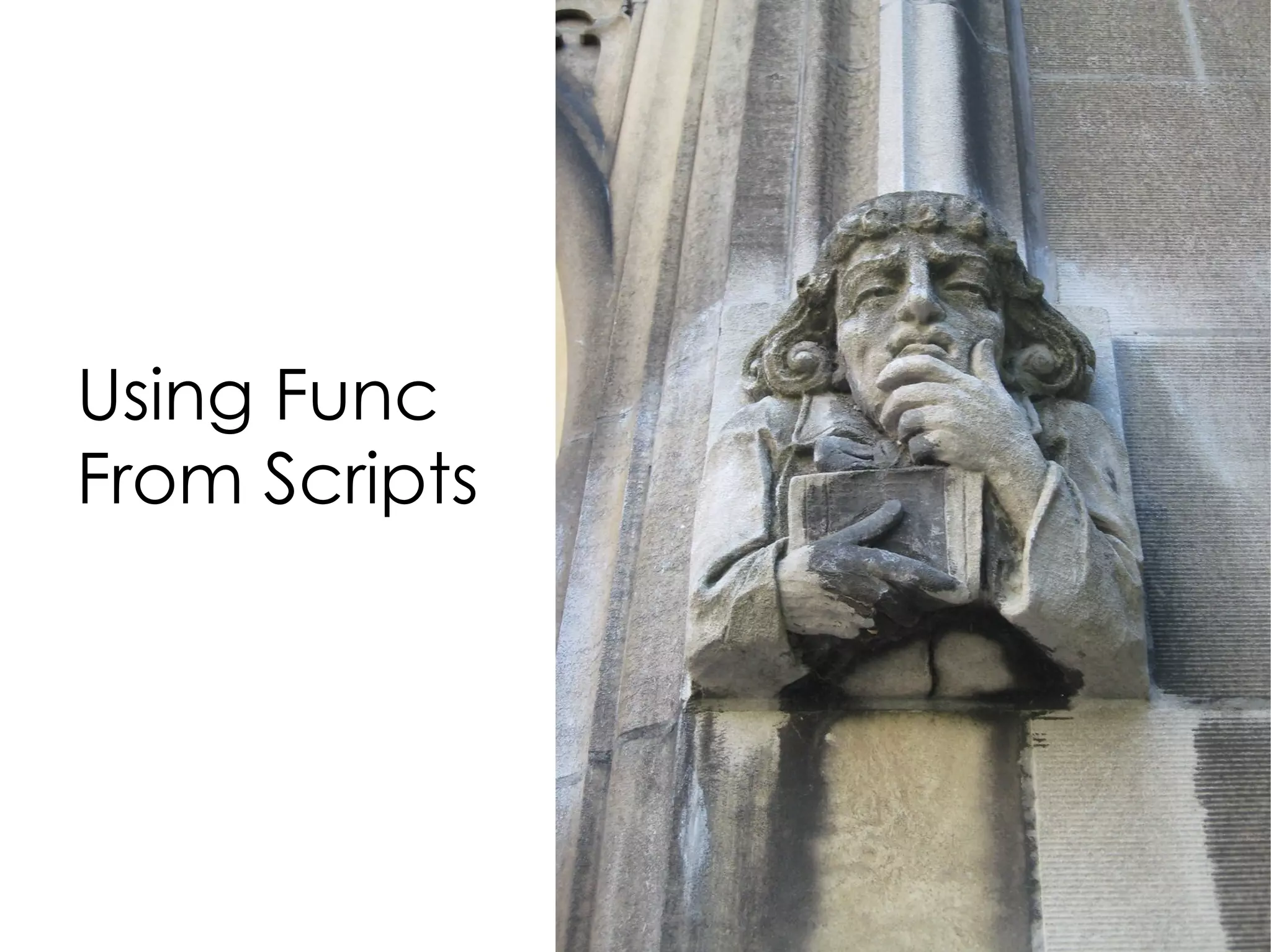 Using Func
From Scripts
 