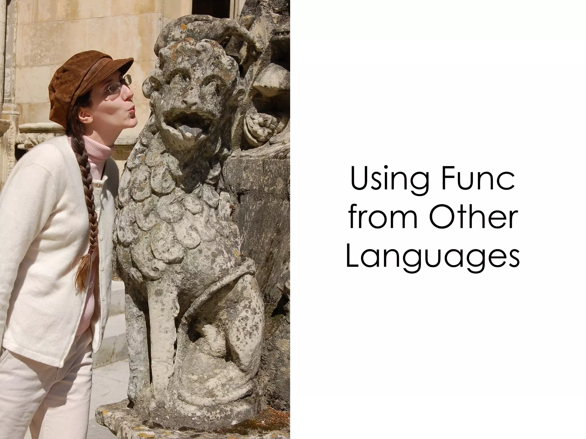 Using Func
                   from Other
Add picture here



                   Languages
 