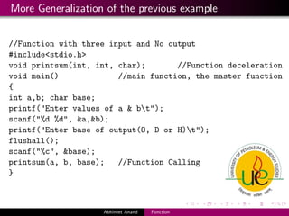 Function in C | PDF