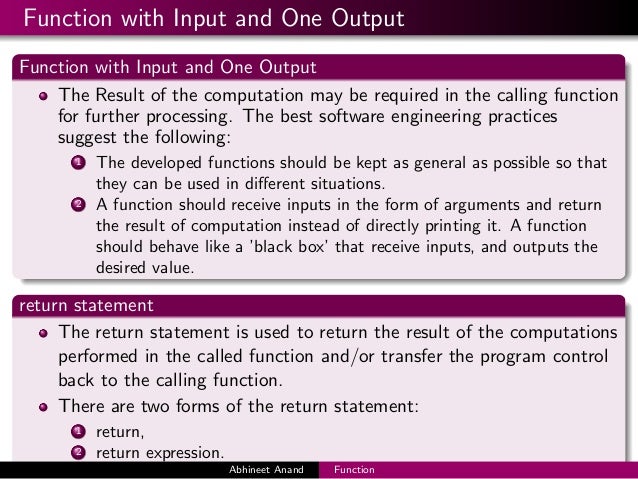 Function in C