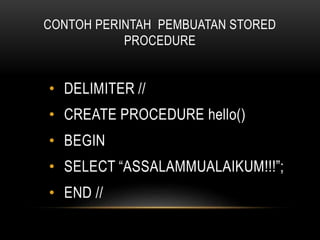 membuat function dalam mysql | PPTX