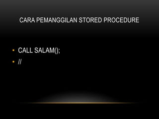 membuat function dalam mysql | PPTX
