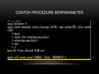 membuat function dalam mysql | PPTX