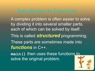 Functions in C++ | PPT