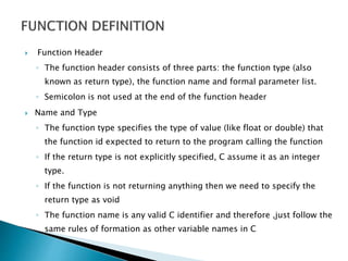 Function C programming | PPTX