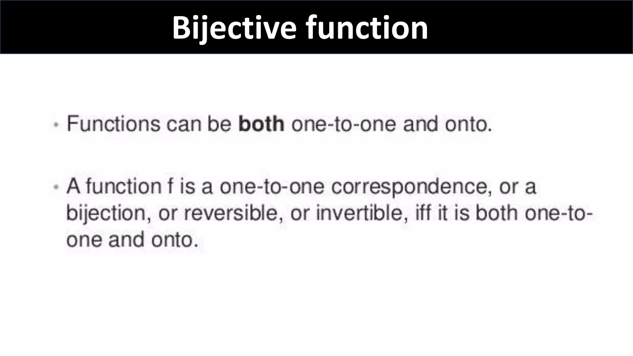 Bijective function