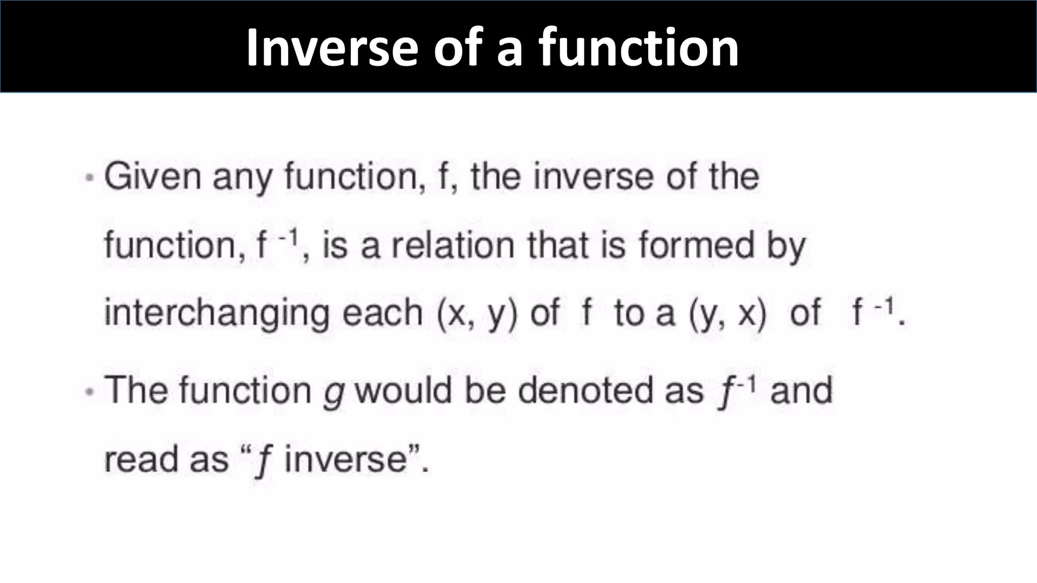 Inverse of a function