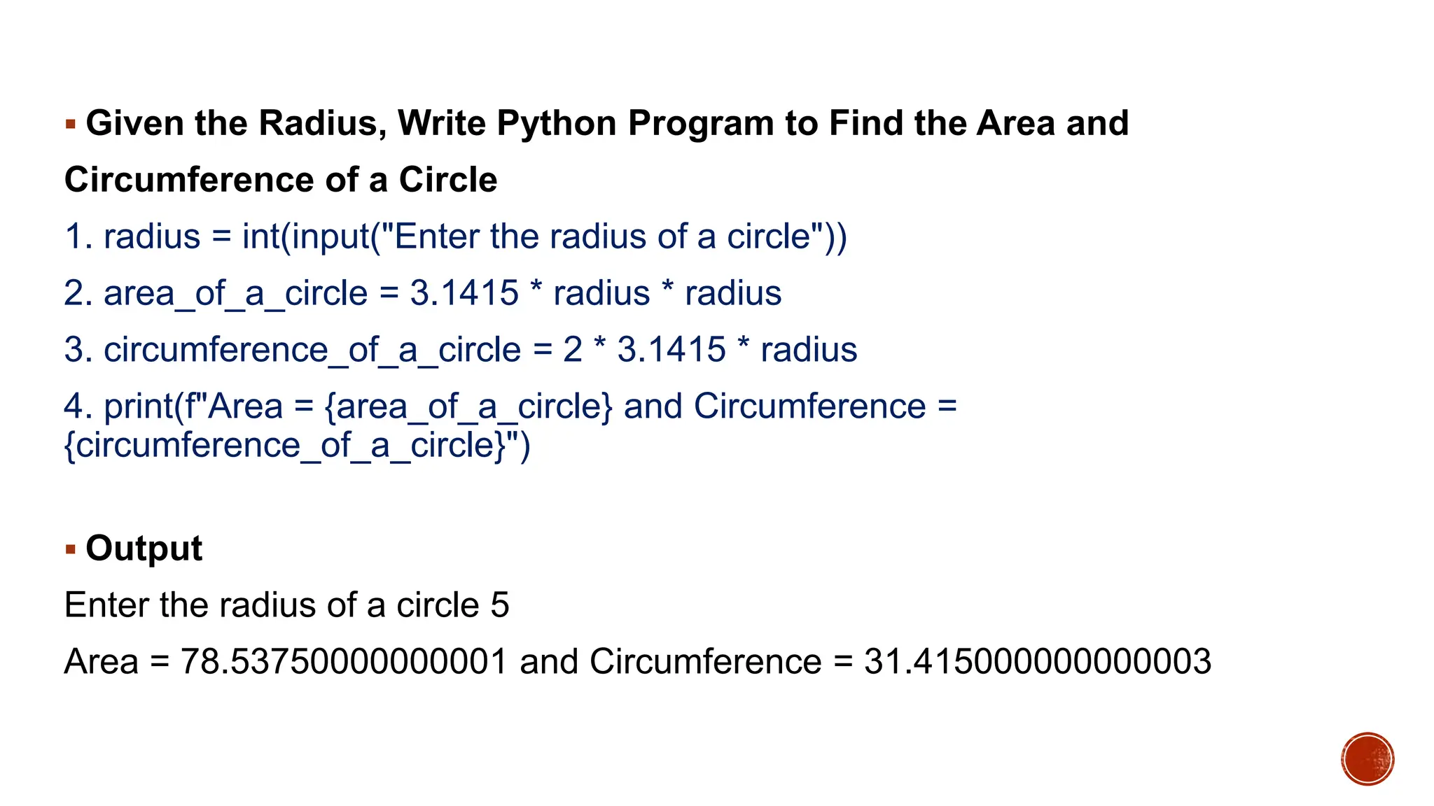 Function for python for the embedded system | PPT image.