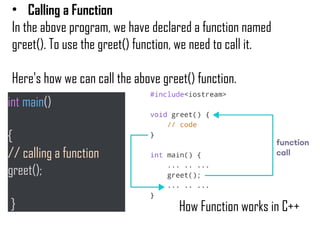Lesson in beginner programming for C++ - Function.pptx