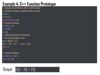 Lesson in beginner programming for C++ - Function.pptx