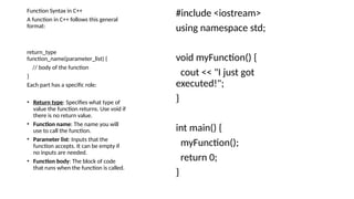 inline,recursion & overloading functions | PPTX