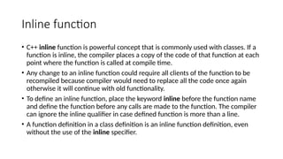 inline,recursion & overloading functions | PPTX