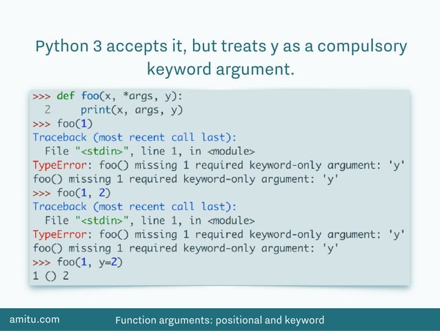 Function arguments In Python | PDF