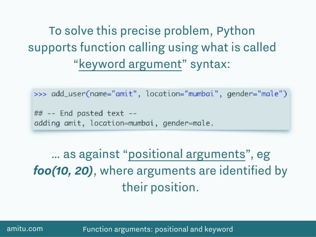 Function arguments In Python | PDF