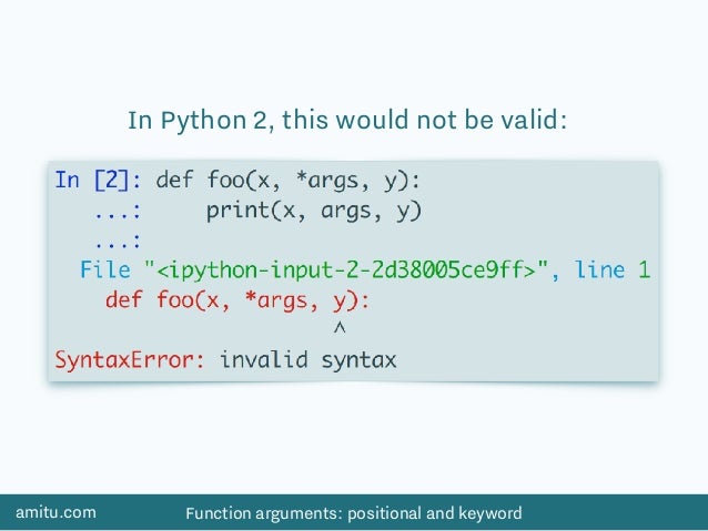 Function arguments In Python