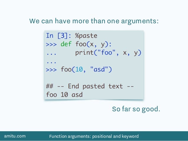 Function arguments In Python