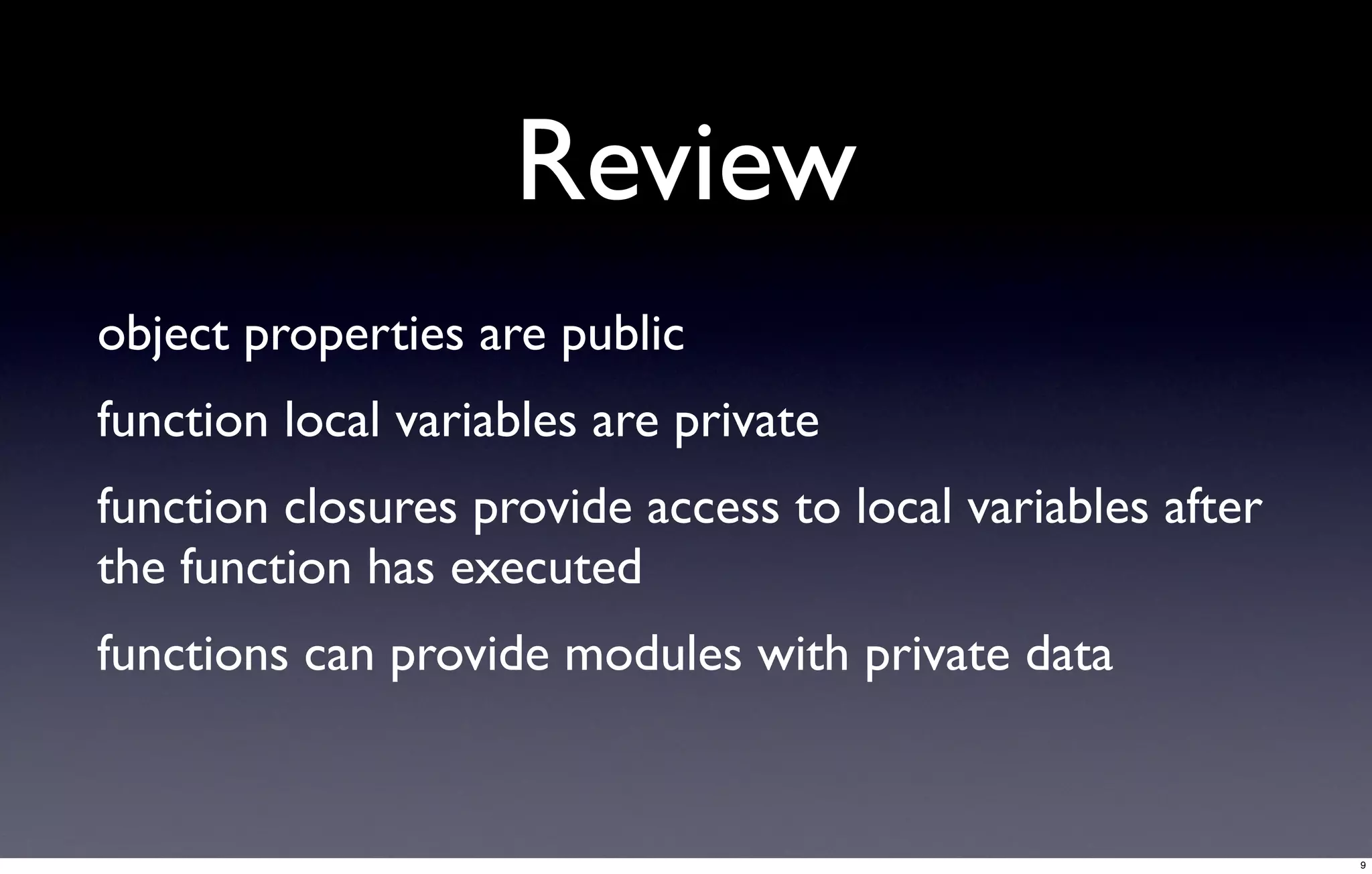 Javascript foundations: Function modules | PPT