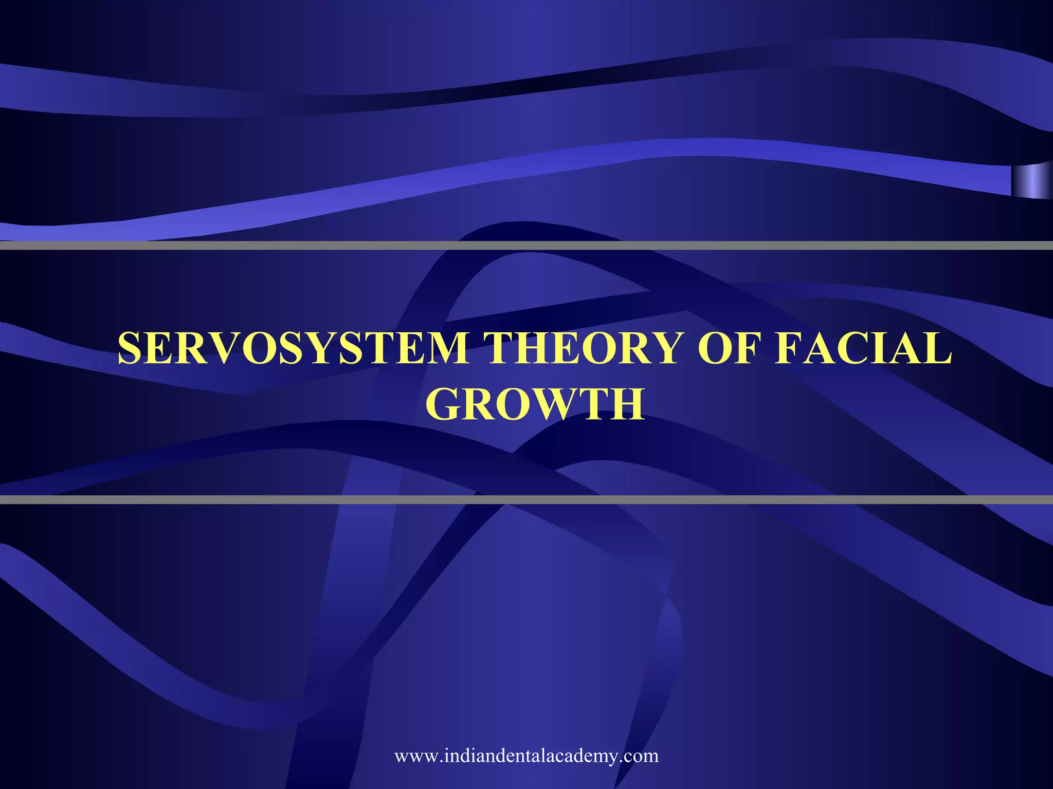 SERVOSYSTEM THEORY OF FACIAL
GROWTH

www.indiandentalacademy.com

 