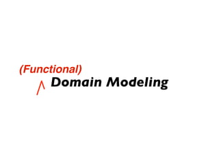 Domain Modeling
(Functional)
 