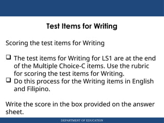 Literacy Test Example Writing FUNCTIONAL-LITERACY-TEST SAMPLE SLIDE.pptx