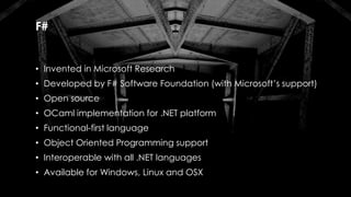 Functional programming with F# | PPT