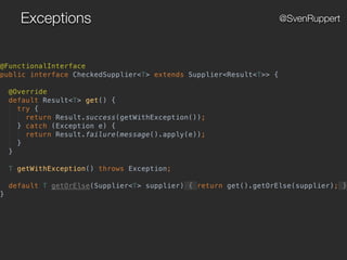 Exceptions @SvenRuppert
 