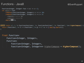 39
@SvenRuppertFunctions - Java8
 