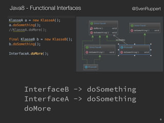 9
@SvenRuppertJava8 - Functional Interfaces
 