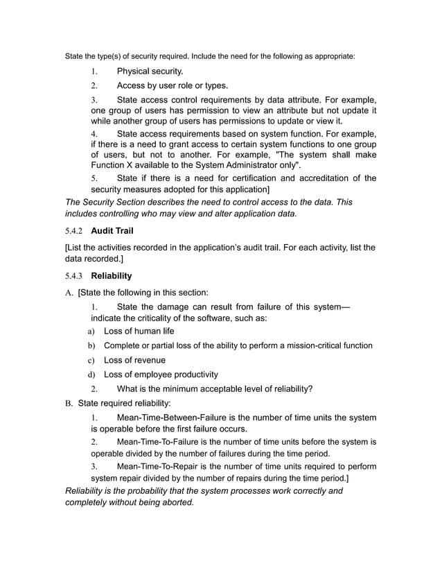 EXAMPLE FUNCTIONAL REQUIREMENTS DOCUMENT FOR SOFTWARE visual data 4