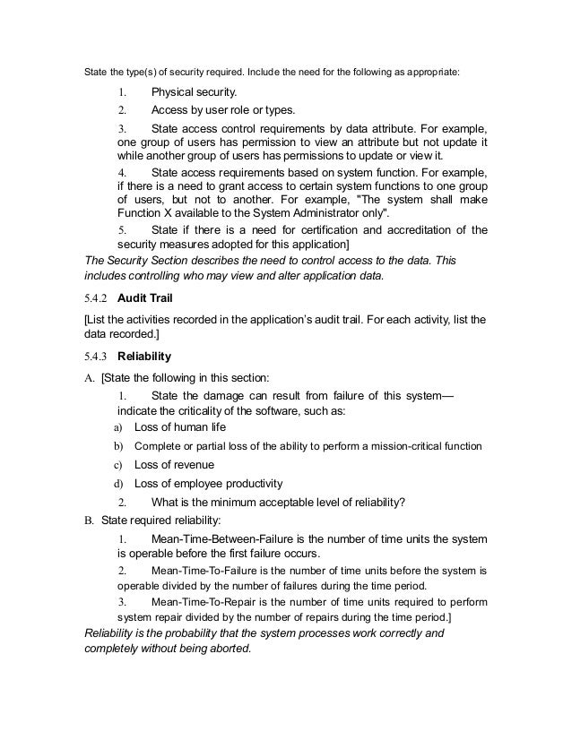 requirements document example