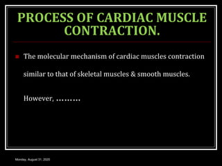 Functional anatomy and physiology of cardiac muscle | PPT