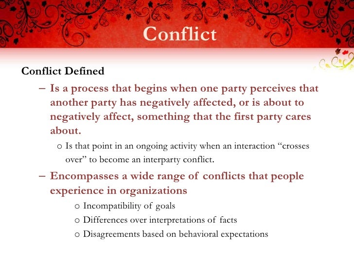 define dysfunctional conflict