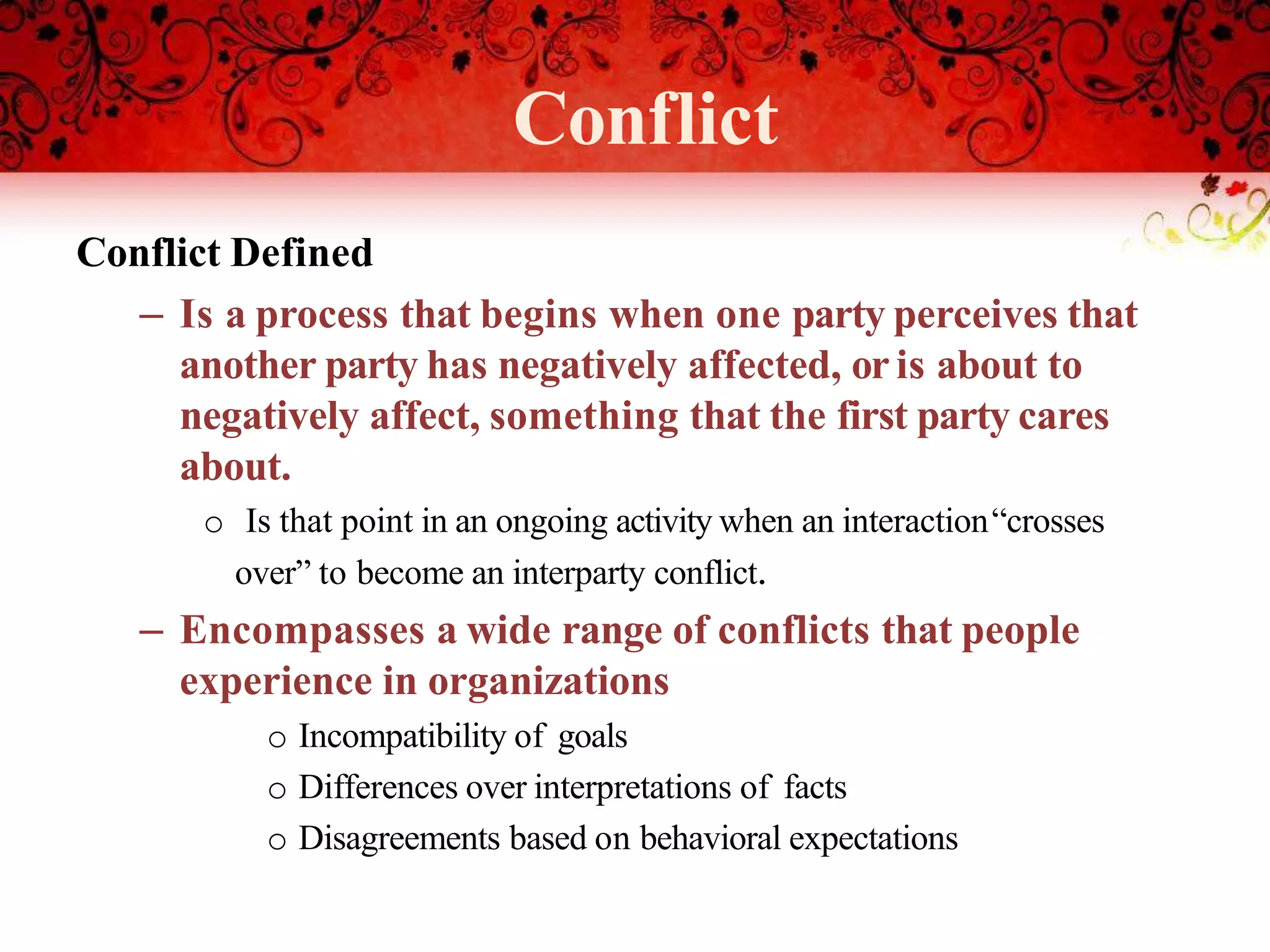 dysfunctional conflict